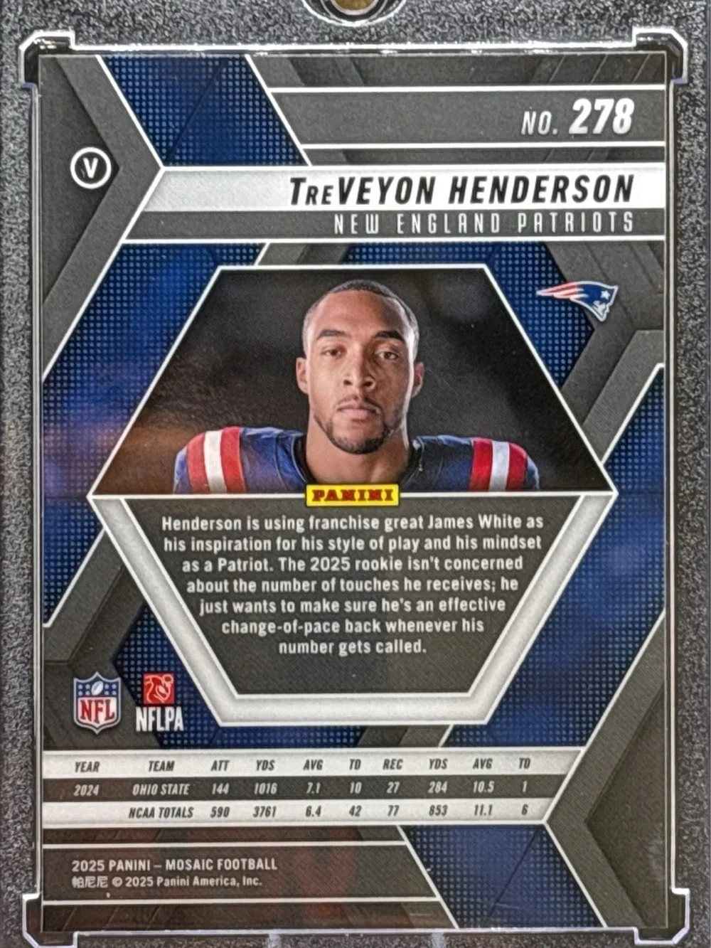 Panini Mosaic TreVeyon Henderson Rookie Card